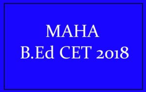 MAHA-B.Ed-CET-2018