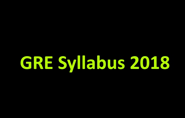 GRE Syllabus 2018