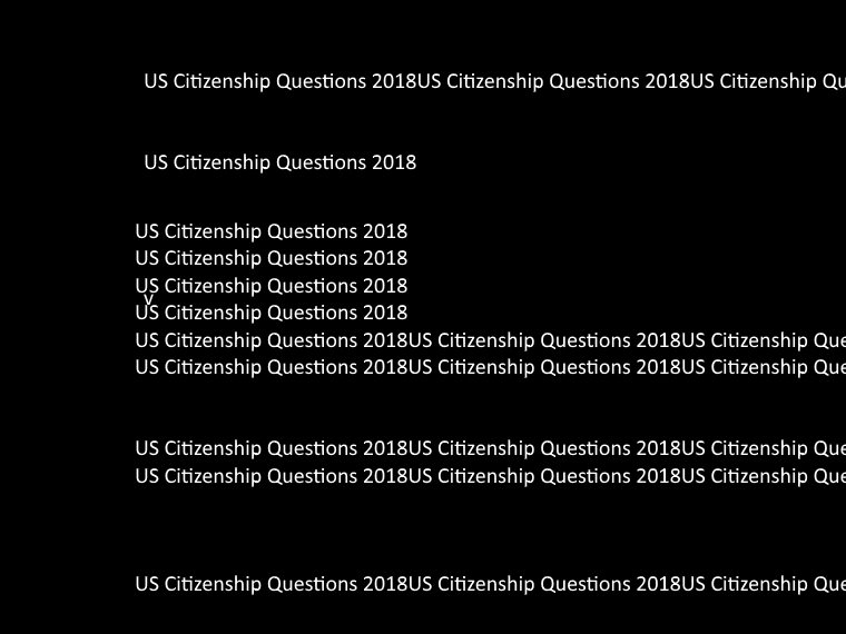 US Citizenship Questions 2018